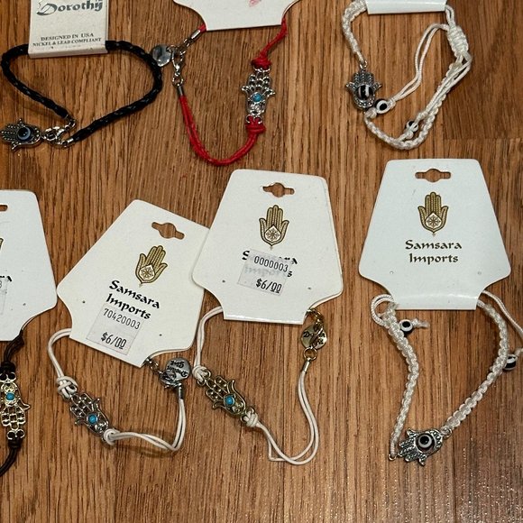 Charm Bracelets with Hamsa Charm & Evil Eye by Samsara Imports & Dorothy Lot - Picture 5 of 7